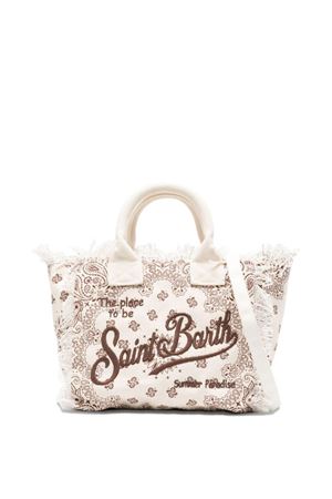 cream and brown cotton bag SAINT BARTH KIDS | COL000102565L
